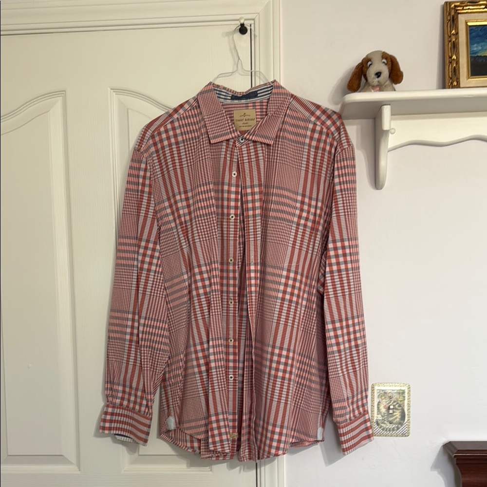 Tommy Bahama Red and Blue Checkered Shirt